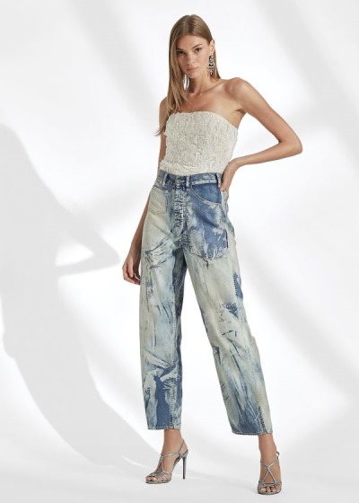 Jeans Ralph Lauren Mujer Azules - Bleached Work - IRTLJ0316